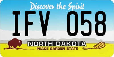 ND license plate IFV058