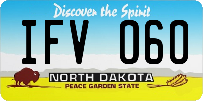 ND license plate IFV060