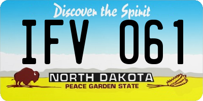 ND license plate IFV061