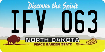 ND license plate IFV063