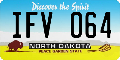 ND license plate IFV064
