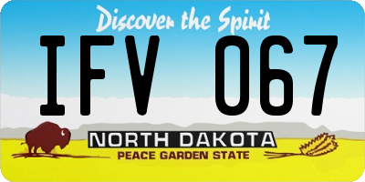 ND license plate IFV067