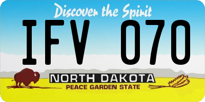 ND license plate IFV070