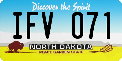 ND license plate IFV071