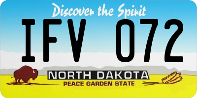 ND license plate IFV072