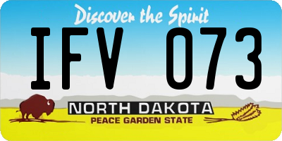 ND license plate IFV073