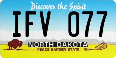 ND license plate IFV077