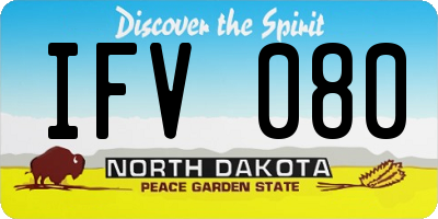 ND license plate IFV080