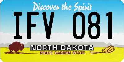 ND license plate IFV081