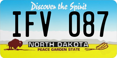 ND license plate IFV087