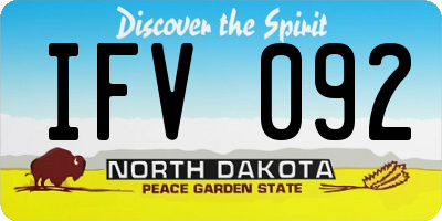 ND license plate IFV092