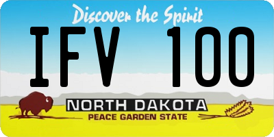 ND license plate IFV100