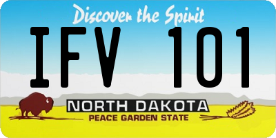 ND license plate IFV101