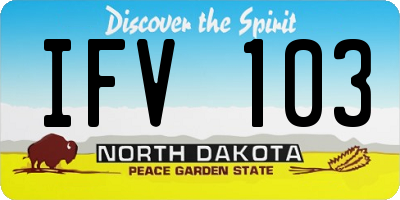 ND license plate IFV103