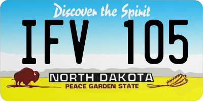 ND license plate IFV105