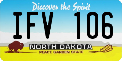ND license plate IFV106