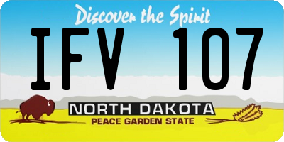 ND license plate IFV107