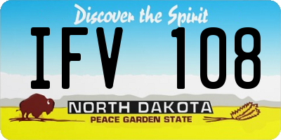 ND license plate IFV108