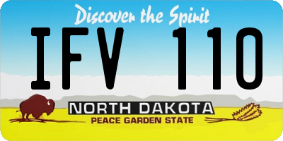 ND license plate IFV110