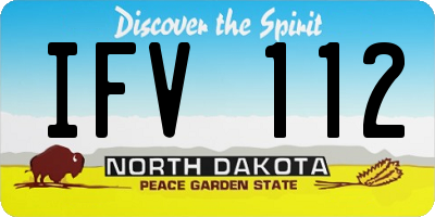 ND license plate IFV112