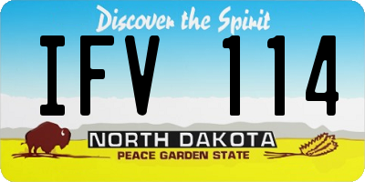 ND license plate IFV114