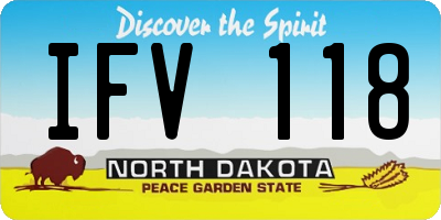 ND license plate IFV118