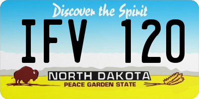 ND license plate IFV120