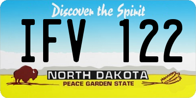 ND license plate IFV122