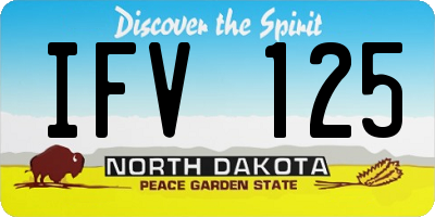 ND license plate IFV125