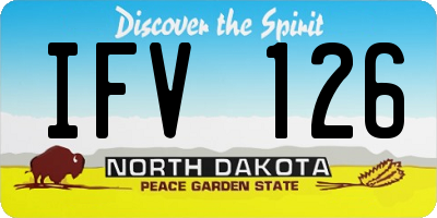 ND license plate IFV126
