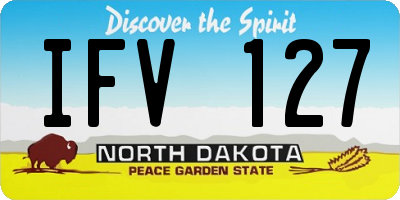 ND license plate IFV127
