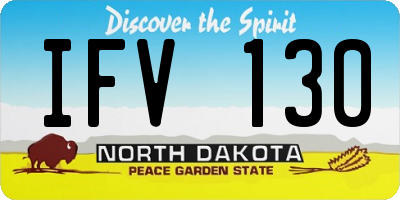 ND license plate IFV130