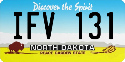 ND license plate IFV131