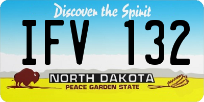 ND license plate IFV132