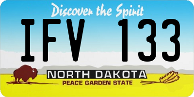 ND license plate IFV133