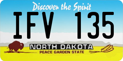 ND license plate IFV135