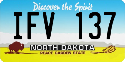 ND license plate IFV137