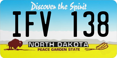 ND license plate IFV138