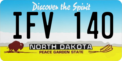 ND license plate IFV140