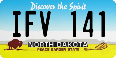 ND license plate IFV141