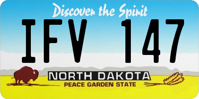 ND license plate IFV147