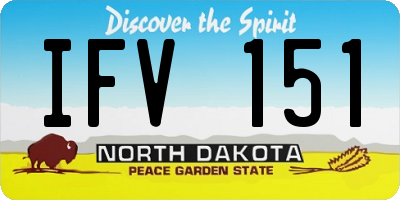 ND license plate IFV151