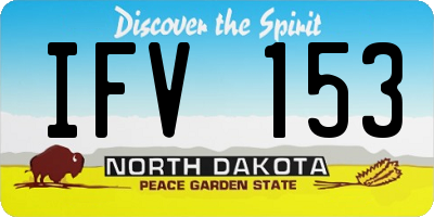 ND license plate IFV153