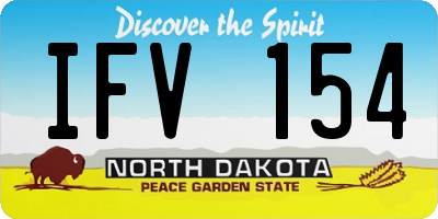 ND license plate IFV154