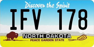 ND license plate IFV178