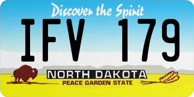 ND license plate IFV179