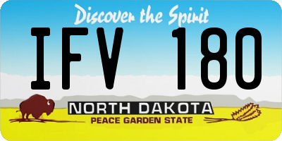 ND license plate IFV180