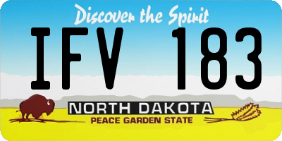 ND license plate IFV183