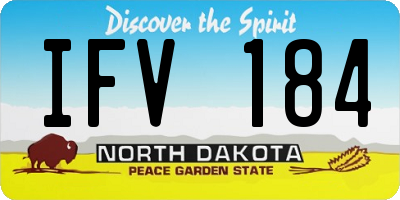 ND license plate IFV184