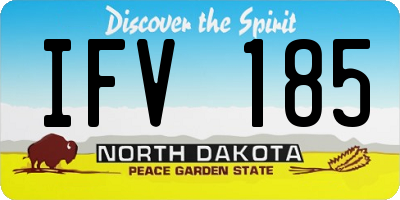 ND license plate IFV185
